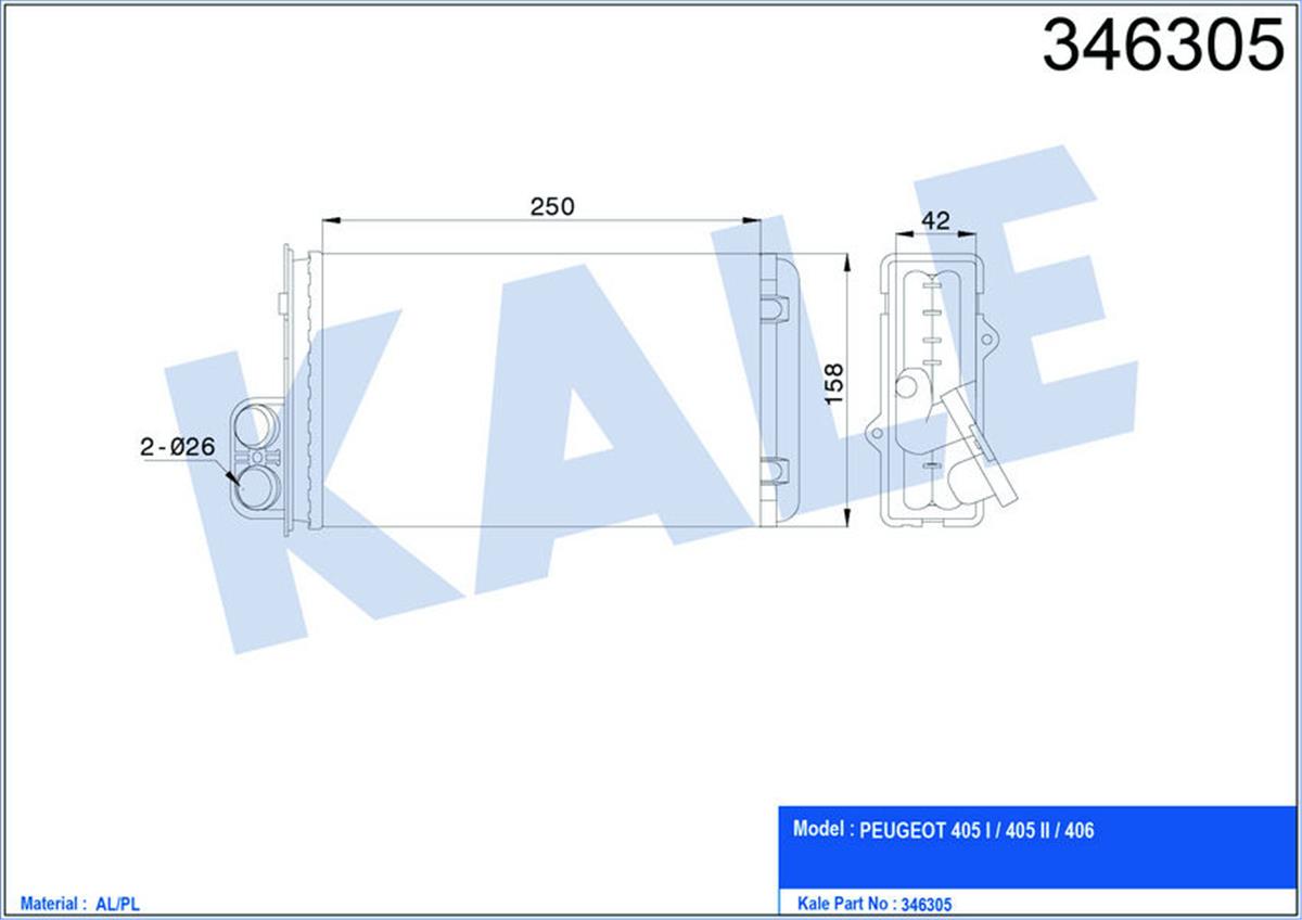 Kalorifer Radyatörü 405 92-96 406 96-04 248X157