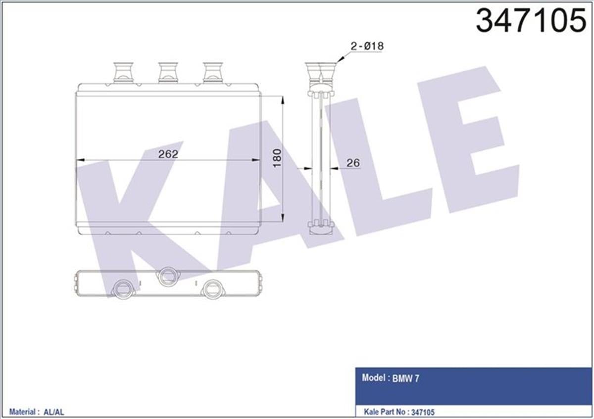 Kalorifer Radyatoru Bmw 7 Serı E65-E66 02-08