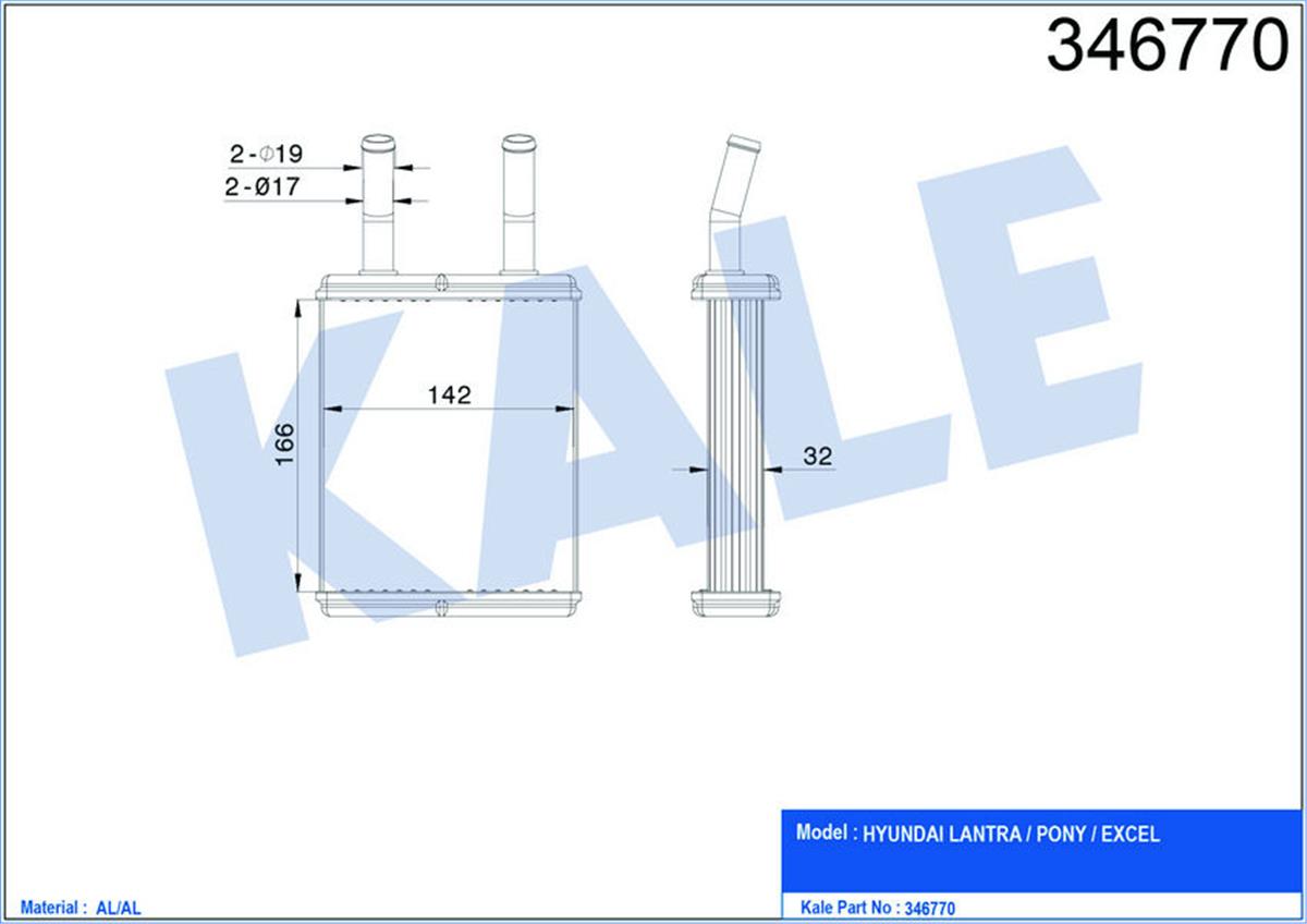 Kalorifer Radyatörü Brazing Excell 163X148x42