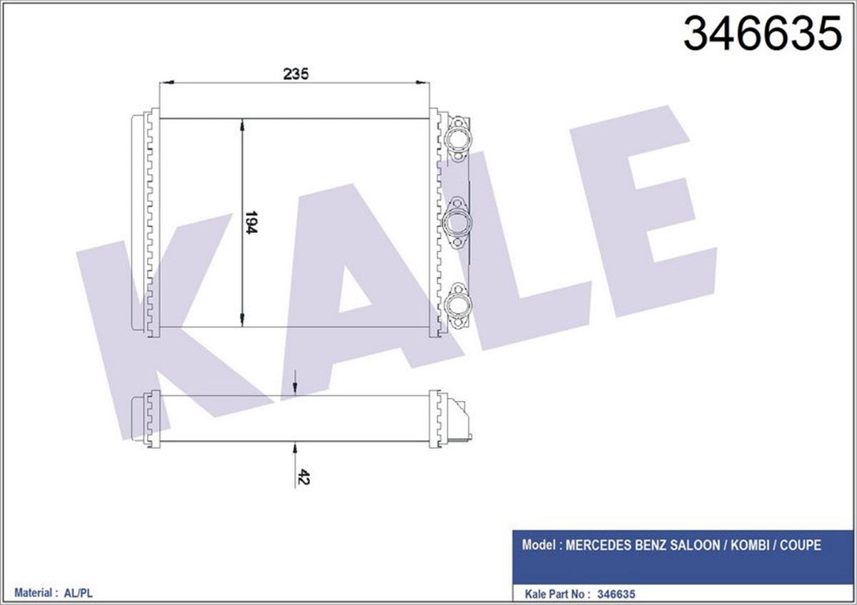 Kalorifer Radyatörü Mercedes W124 87-93 S124 87-92 C124 87-92