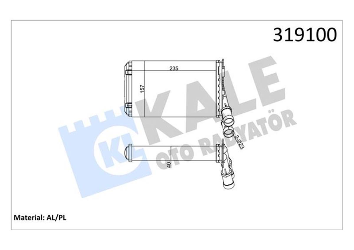 Kalorifer Radyatöru Partner-Berlingo 1.9D-2.0Hdı(97-08)-P306-Xsara-Xantıa-Zx 1.6