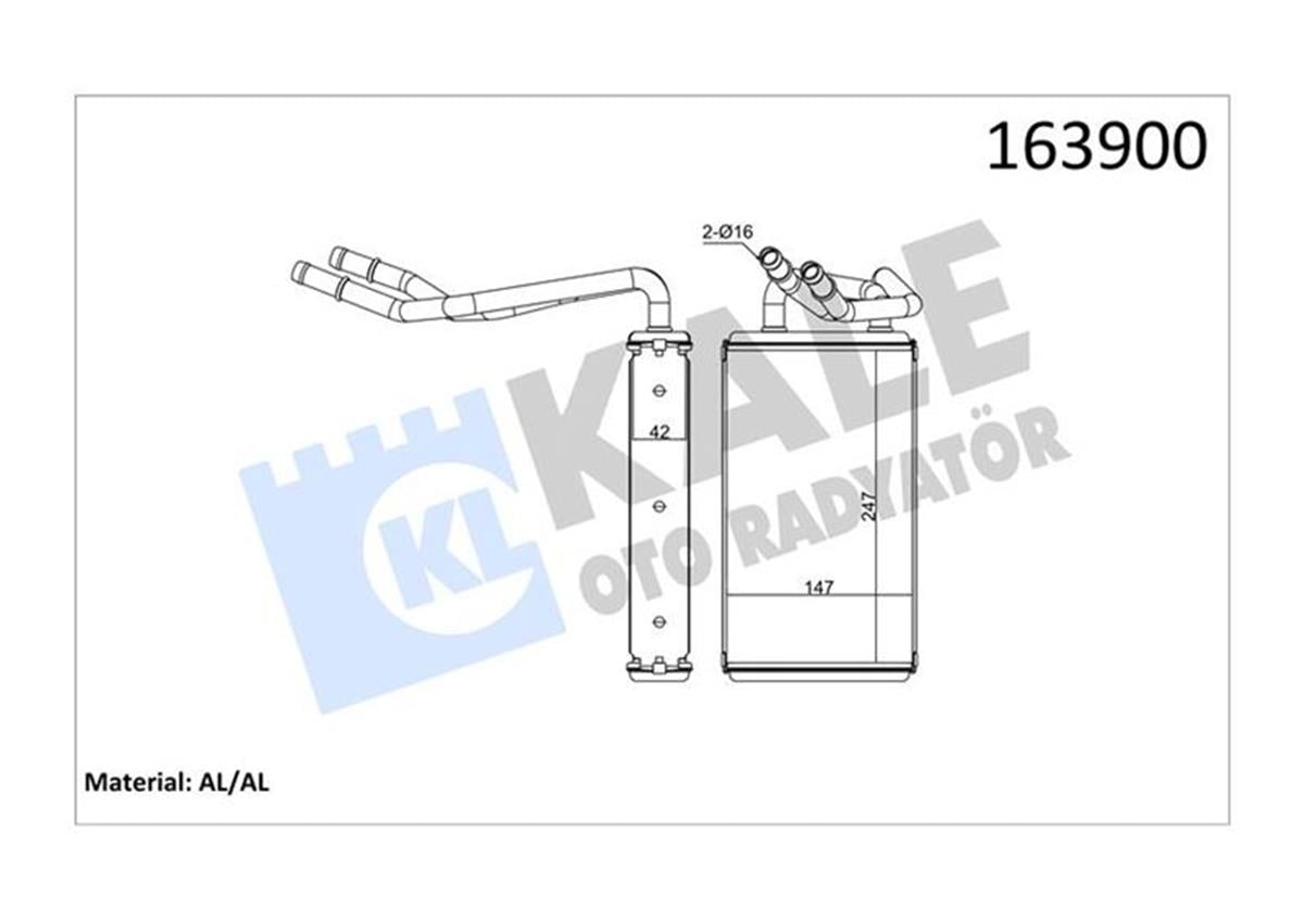 Kalorifer Radyatöru Transit V347 (Ac) (247X147x42) (2 Sıra Alb Sıstem)