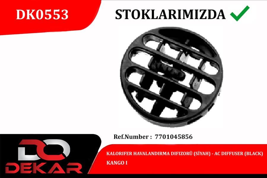 Renault Kangoo I Kalorifer Havalandırma Difizör Siyah DEKAR