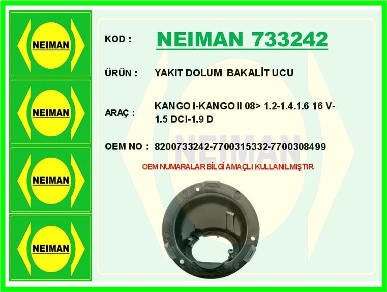 Renault Kangoo 1 Kangoo 2 Yakıt Dolum Bakalit Ucu BESCHER