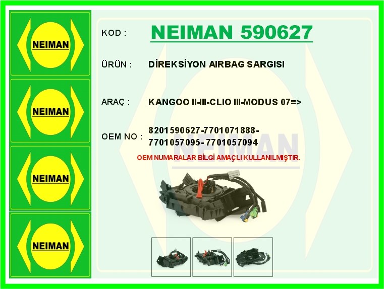 Renault Kangoo 2 Clio 3 Modus Direksiyon Airbag Sargısı BESCHER