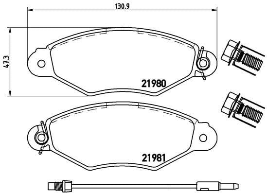 Renault Kangoo II Citroen Xsara Peugeot 206 Ön Fren Balatası BREMBO