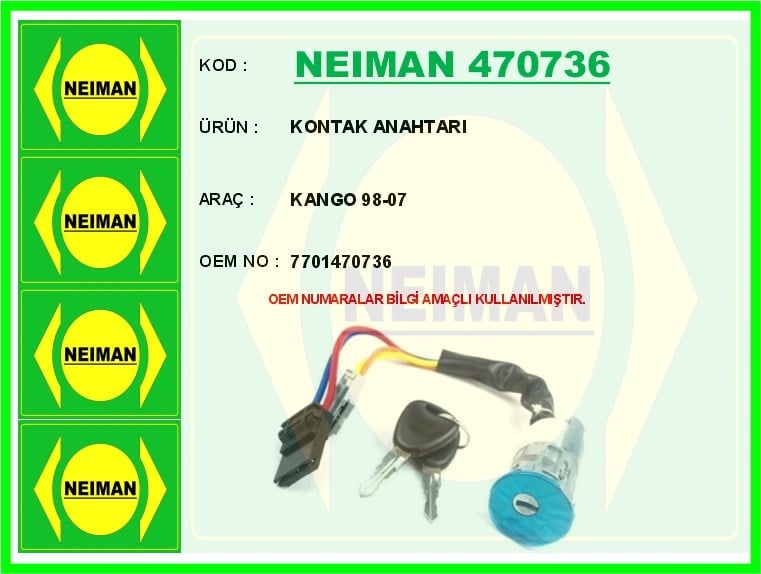 Renault Kangoo Kontak Kilidi Anahtarlı BESCHER
