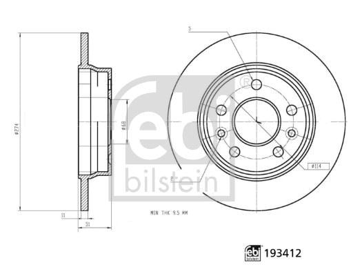 Renault Kangoo III Arka Fren Diski FEBI