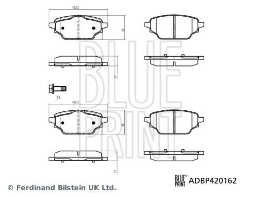 Renault Kangoo III Arka Fren Balatası BLUEPRINT
