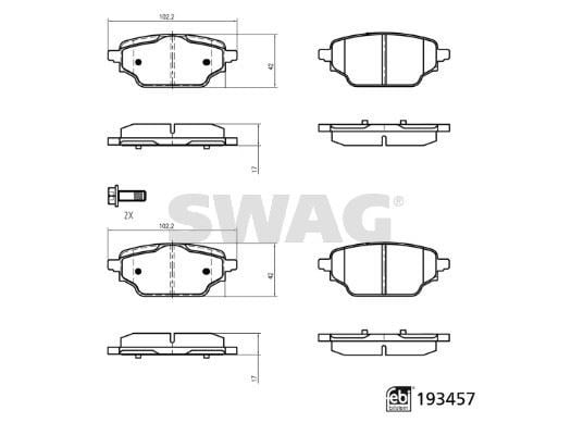 Renault Kangoo 3 Arka Fren Balatası SWAG