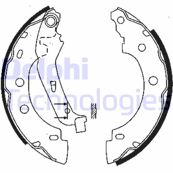 Renault Kangoo Arka Pabucu Balata DELPHI