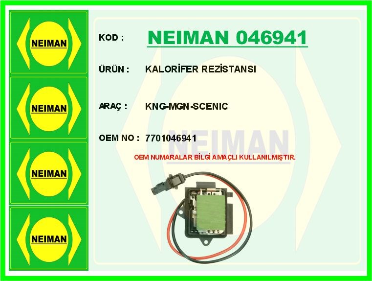 Renault Kangoo Megane Scenic Kalorifer Rezistansı BESCHER