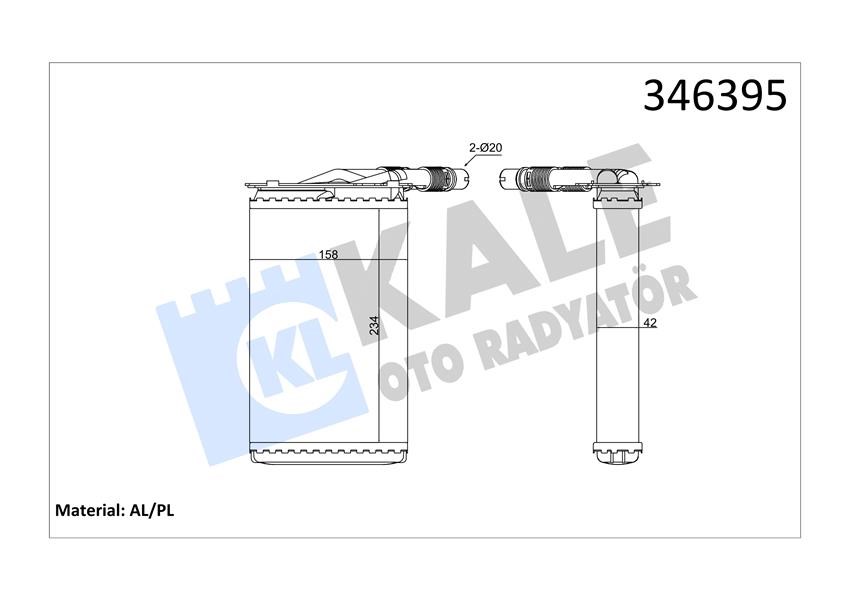 Kalorifer Radyatörü Renault Kangoo KALE-RADYATOR