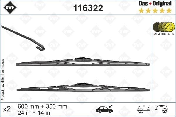 Opel Karl SWF X2 Konvansiyonel Tip Silecek VALEO