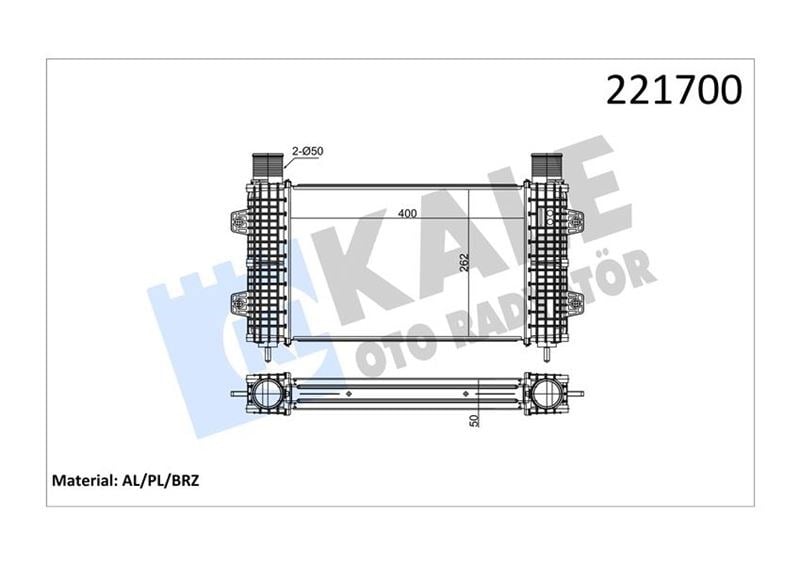 Karsan J10 İntercooler KALE-RADYATOR