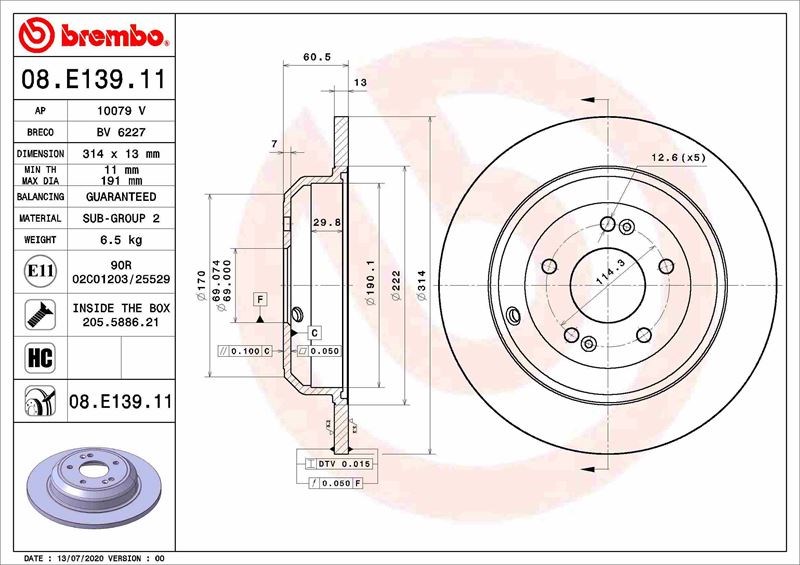 Genesis G70 Kia Stinger Fren Diski BREMBO