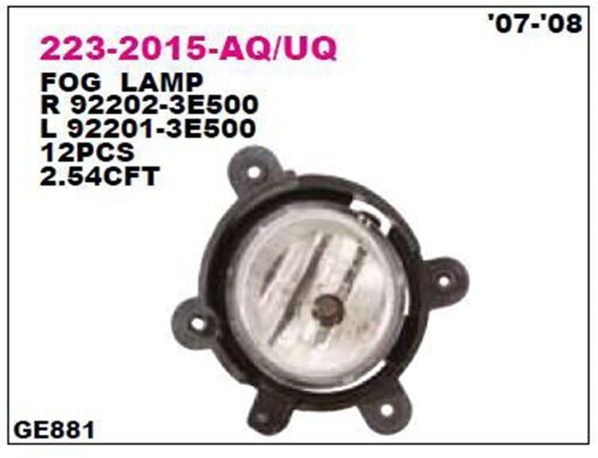 Kia Sorento Sis Farı Sağ (2007-2008) Depo Benzin/Dizel 922023E500