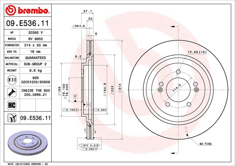 Kia Optima JF Fren Diski BREMBO