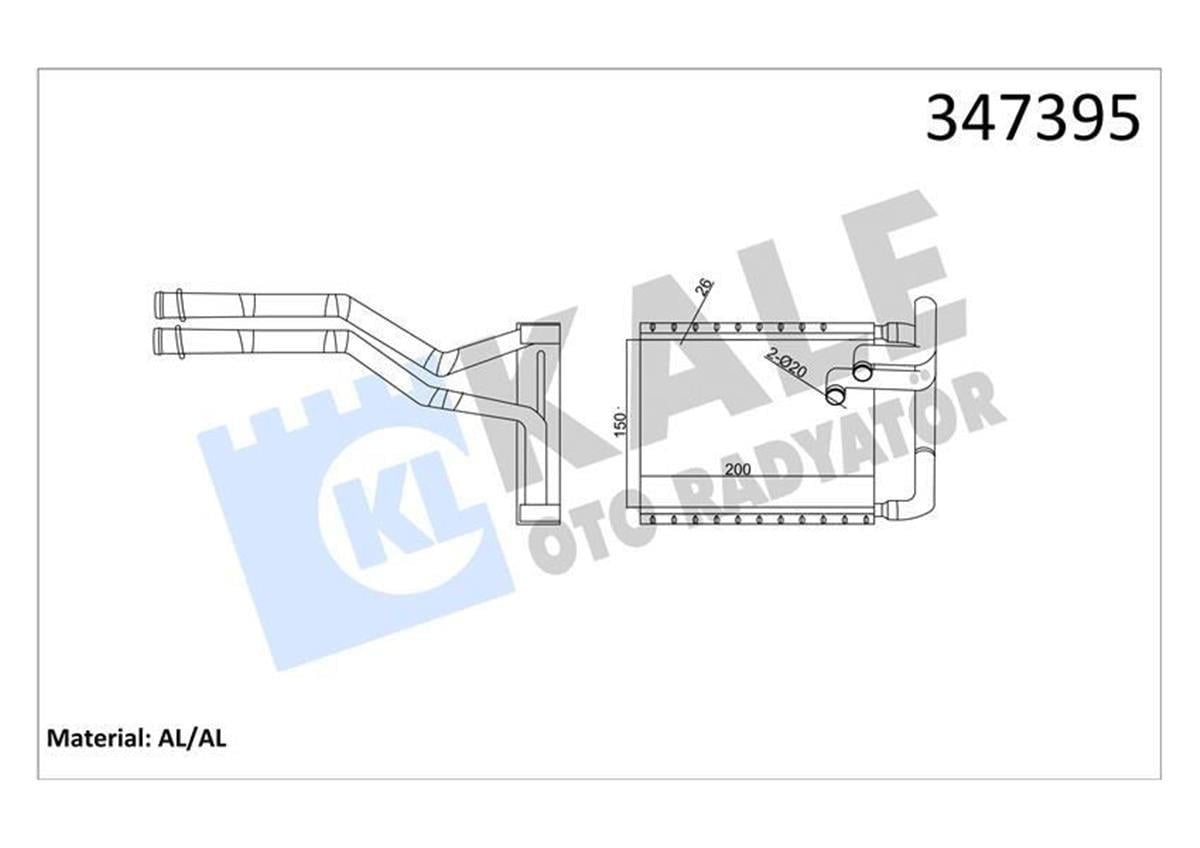 Hyundai İ30 Kia Ceed Kalorifer Radyatörü Kale Benzin-Dizel 2007- 971382L000