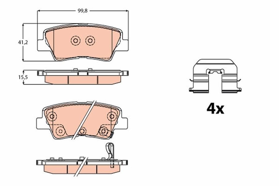 Kia Soul II Arka Aks Disk Balata TRW