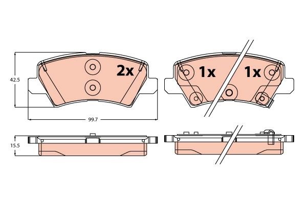Kia Picanto JA Arka Disk Balata TRW