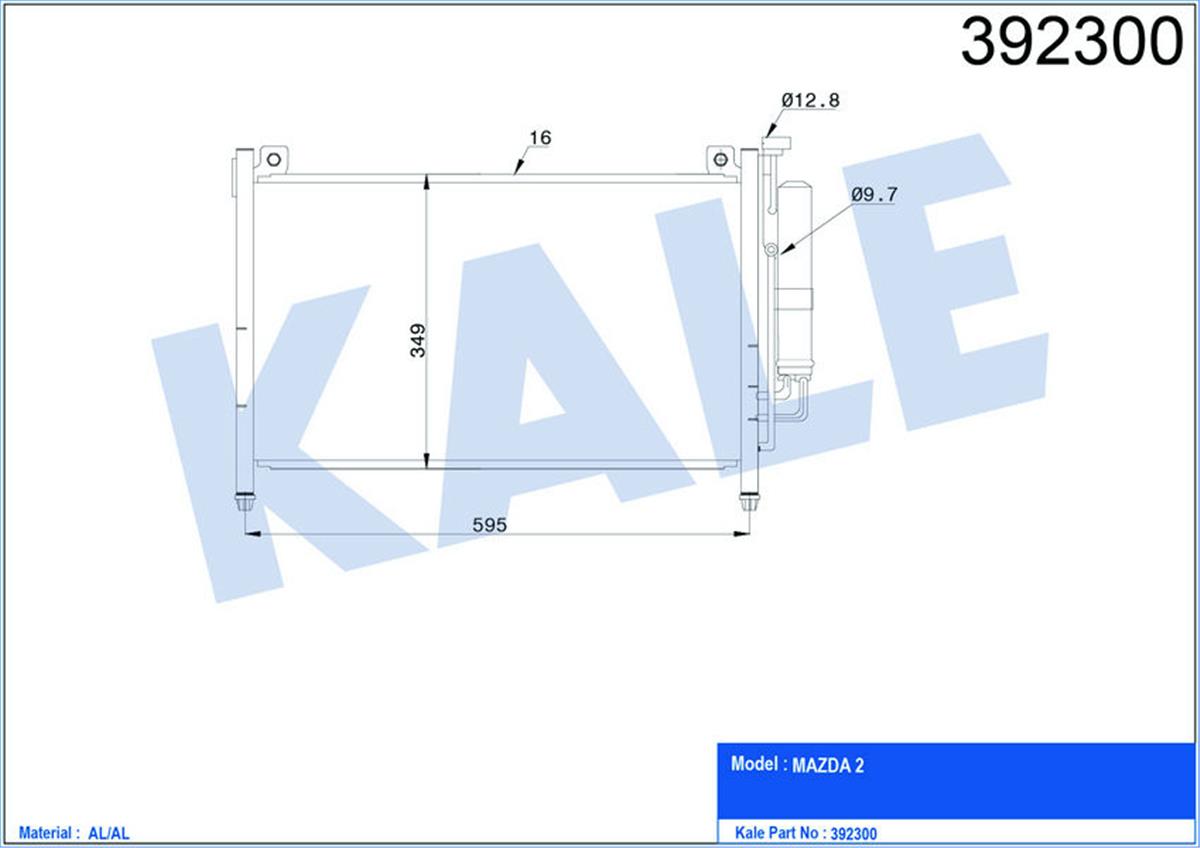 Klima Radyatörü Kondenser Bmw 2-Serisi Al-Al 615X349x16