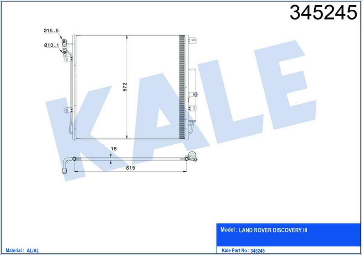 Klima Radyatörü Kondenser Landrover Dışcovery Iıı-Dışcovery Iv 4.0İ V6-4.4İ V8 0