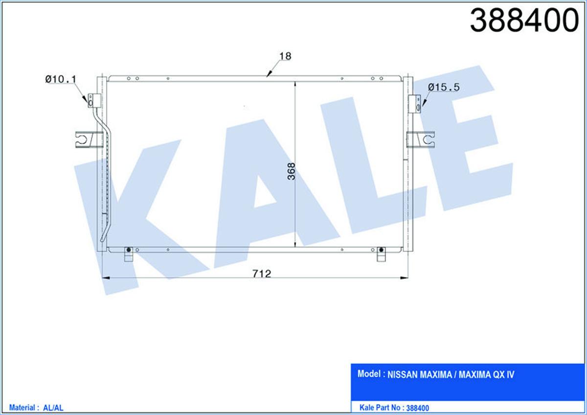 Klima Radyatörü Kondenser Nıssan Maxıma-Maxıma Qx Al/Al 712X368x16