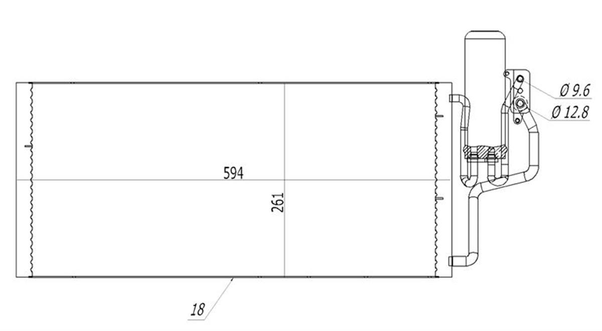 Klıma Radyatoru Kondenser Opel  Combo Tour / Box / Corsa C  1.7 Dı 16V 01-09 594
