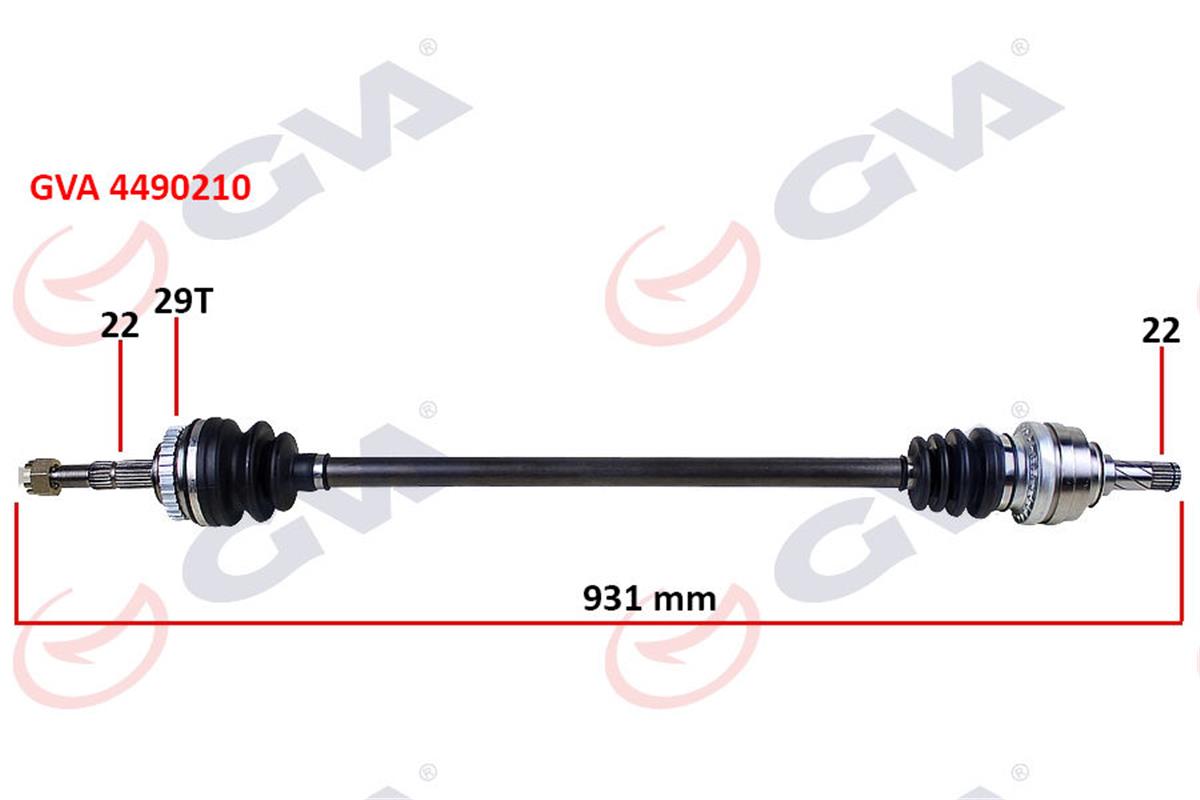 Komple Aks Sağ Corsa C-Combo 1.3 Cdtı-1.7Dtı 00-06 29 Diş Abs Li 931Mm