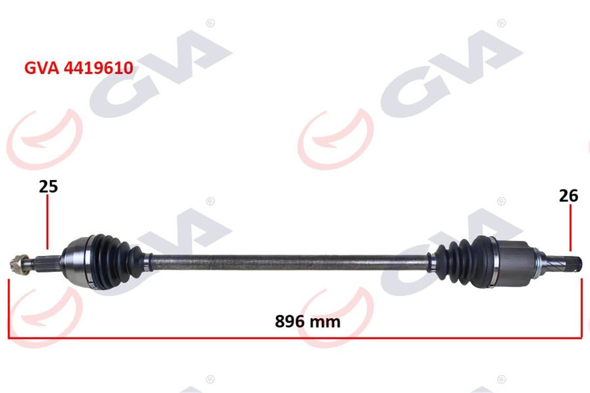 Komple Aks Sağ Dacıa Dokker 1.5 Dcı 12- 896Mm