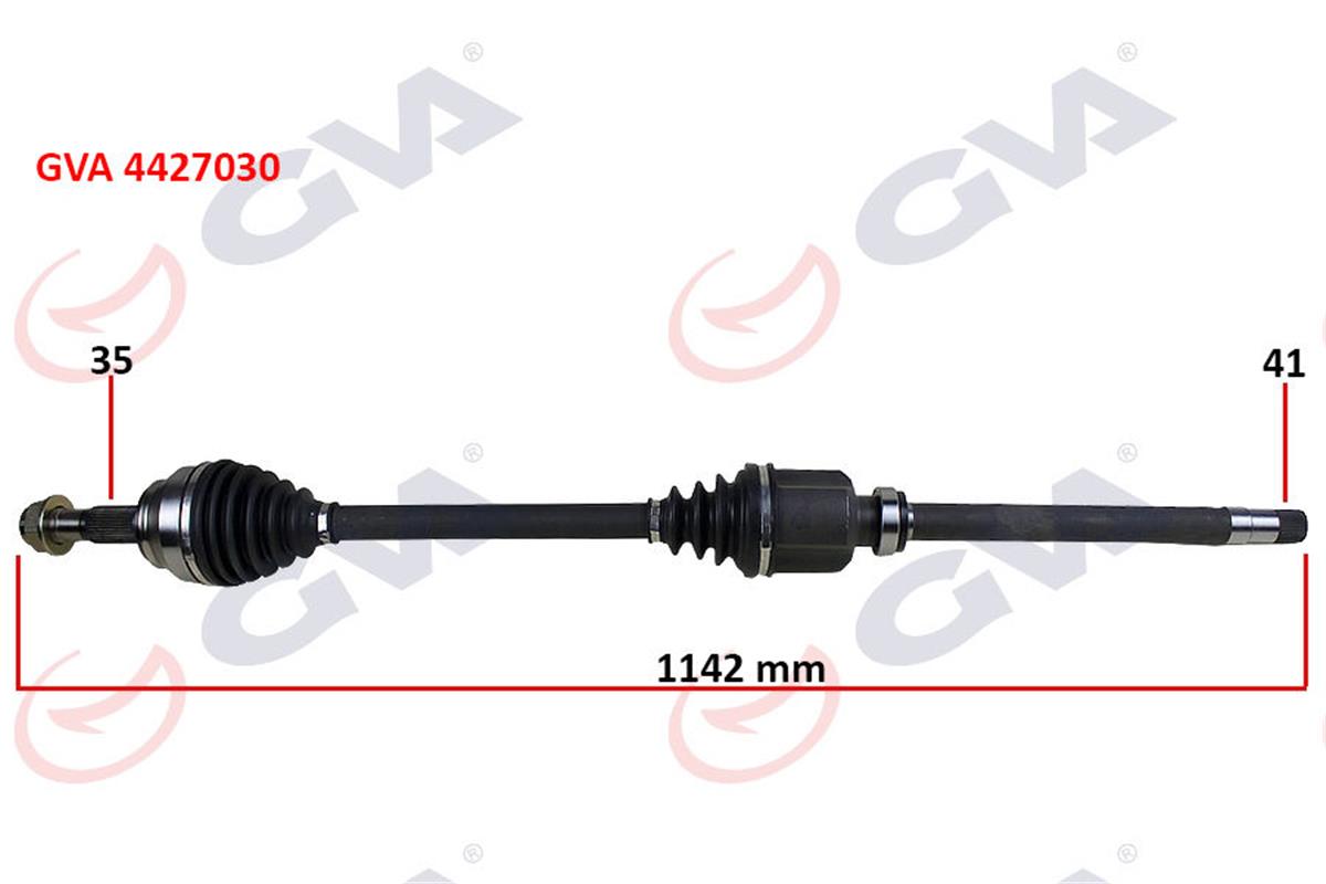 Komple Aks Sağ Ducato-Boxer-Jumper 2.2 Mjtd-2.3 Mjtd 06- 1142Mm