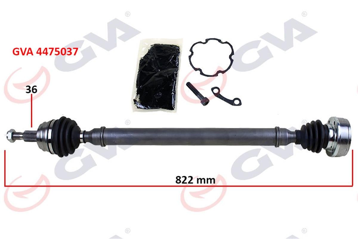 Komple Aks Sağ Golf 4-Bora-Leon 97-05 1.4-1.6 822Mm