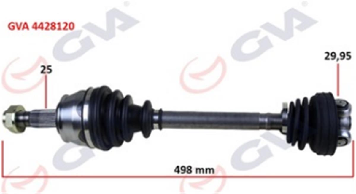 Komple Aks Sağ Mil Siz Aks Lale Siz Grande Punto 1.3 Mjt 75Hp 497Mm