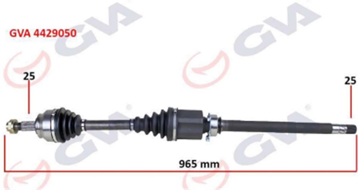 Komple Aks Sağ Milli Doblo 1.6 Mjt At/Mt 10- 965.5Mm