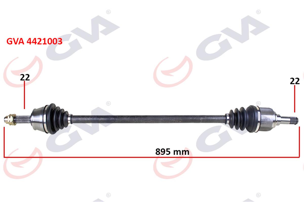 Komple Aks Sağ Palıo 1.2-1.4-1.6 16V Aks Lale Li 895Mm