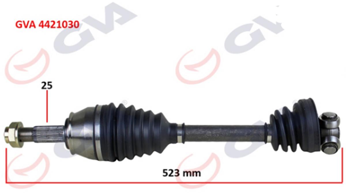 Komple Aks Sağ Palio-Albea-Doblo 1.3 Mtj 06 Kısa Tip 523Mm