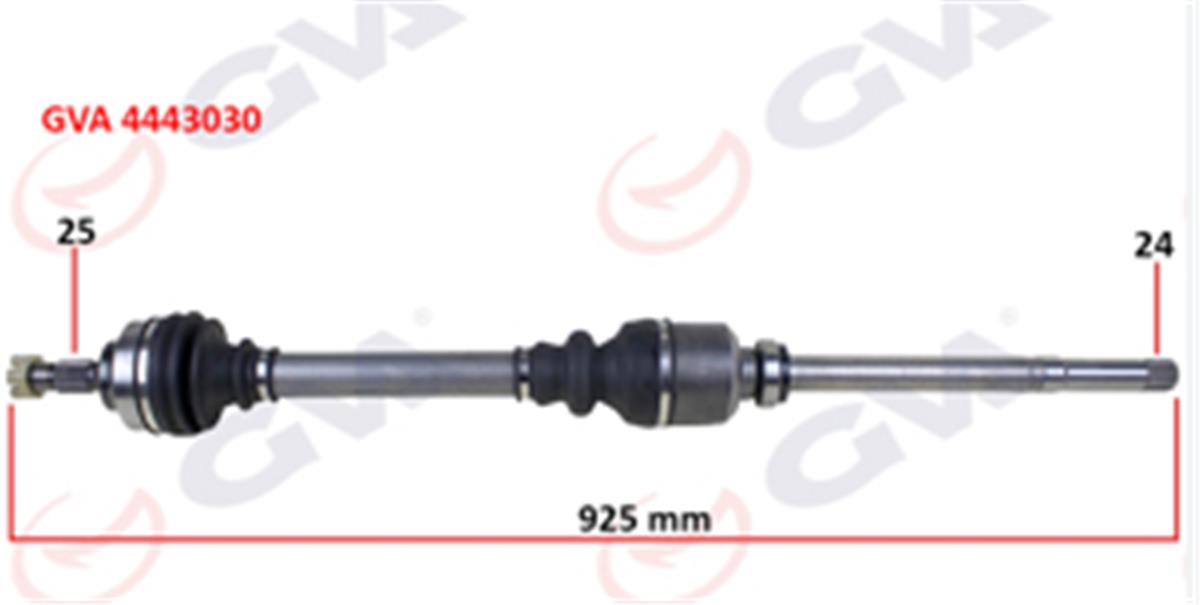 Komple Aks Sağ Partner/C4 1.6 Hdı 09 307 1.4/1.6 Hdi 925Mm