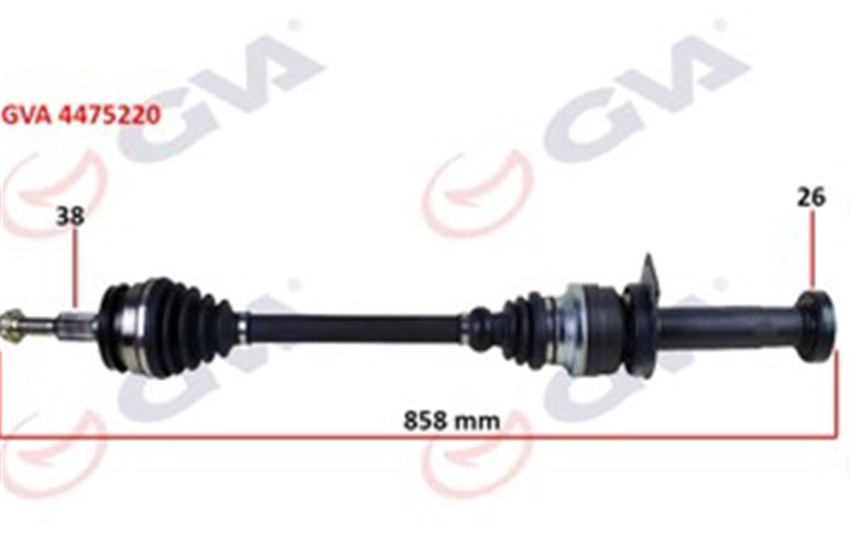 Komple Aks Sağ Transporter T5 1.9 Tdi 03-11 858Mm Axb-Axc