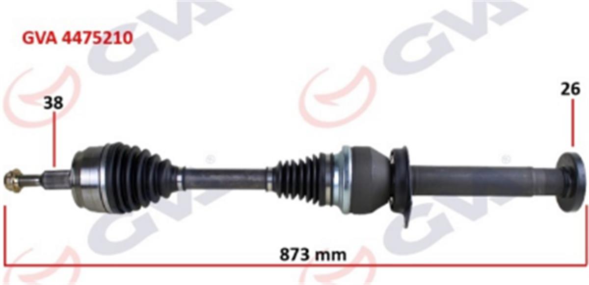 Komple Aks Sağ Transporter T5 2.5 Tdi 03-11 6 Vites 873Mm Düz Vites