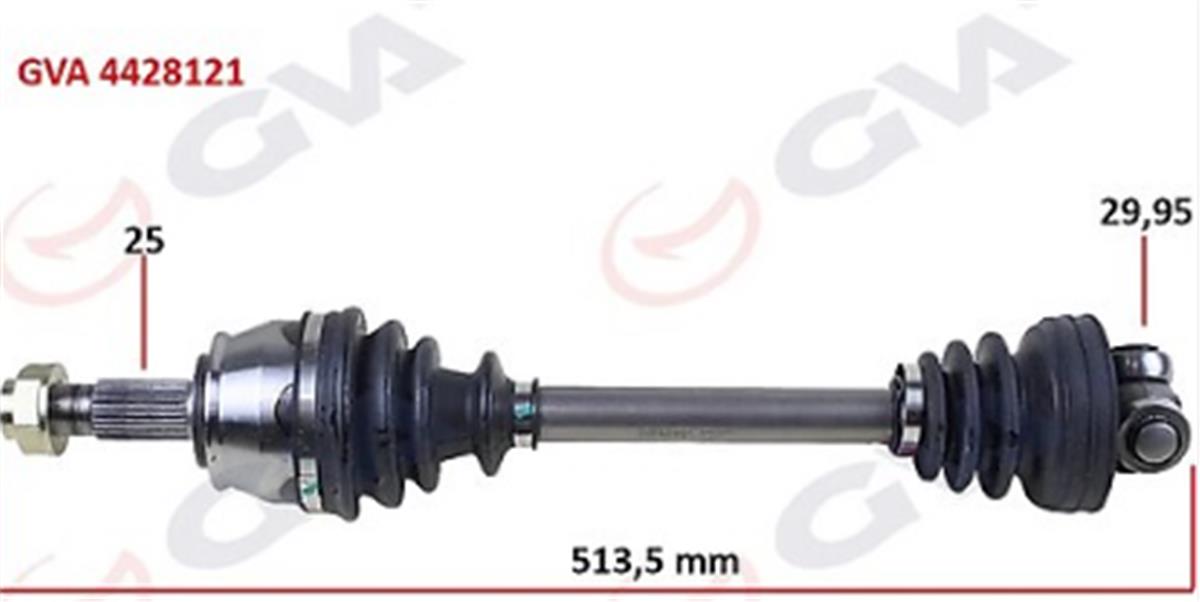 Komple Aks Sol Aks Lale Siz Grande Punto 1.3 Dmtj 75Hp 514Mm