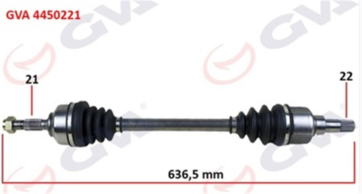 Komple Aks Sol C3 1.4 Hdı 02 70Hp 636Mm