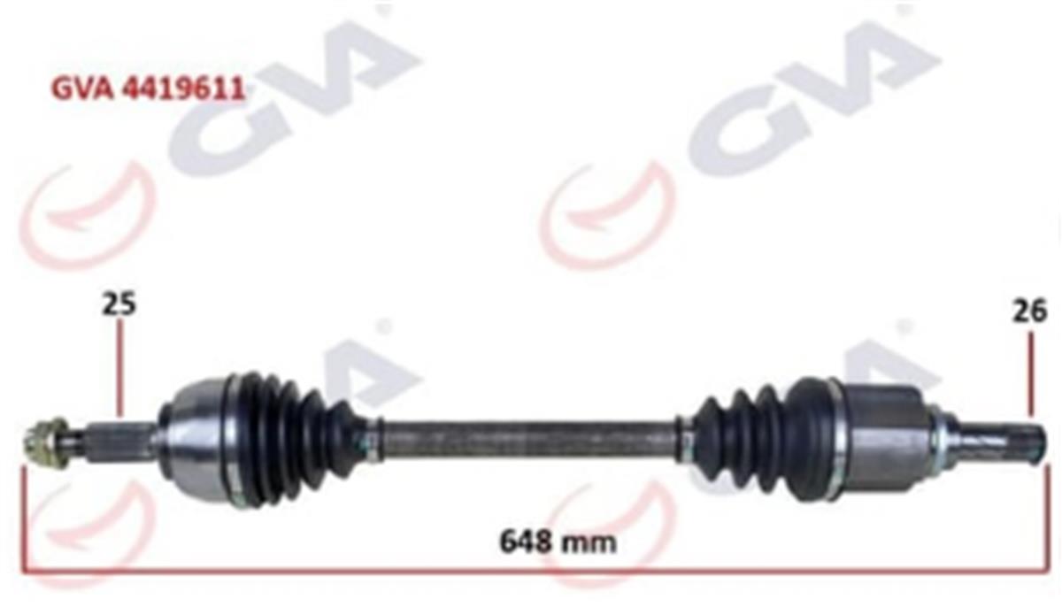 Komple Aks Sol Dacıa Dokker 1.5 Dcı 12- 648Mm