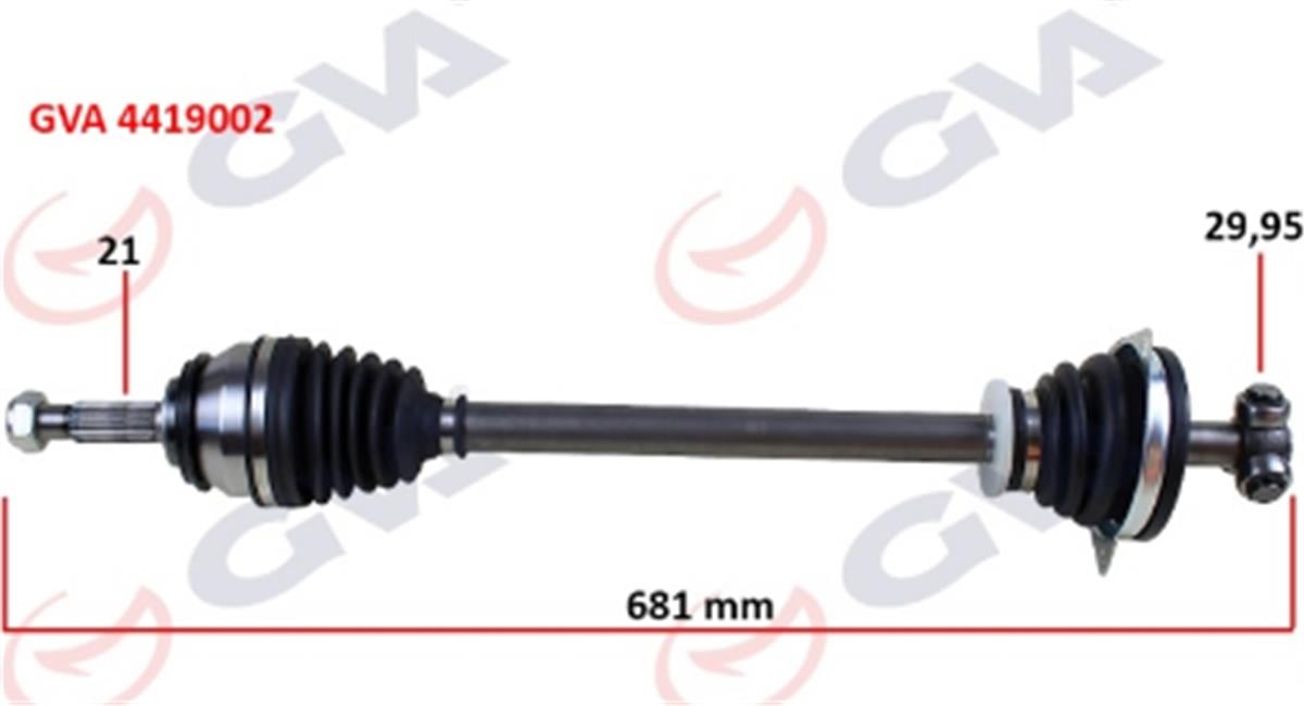 Komple Aks Sol Dacıa Logan-Sandero 1.4-1.6 04-12 681Mm