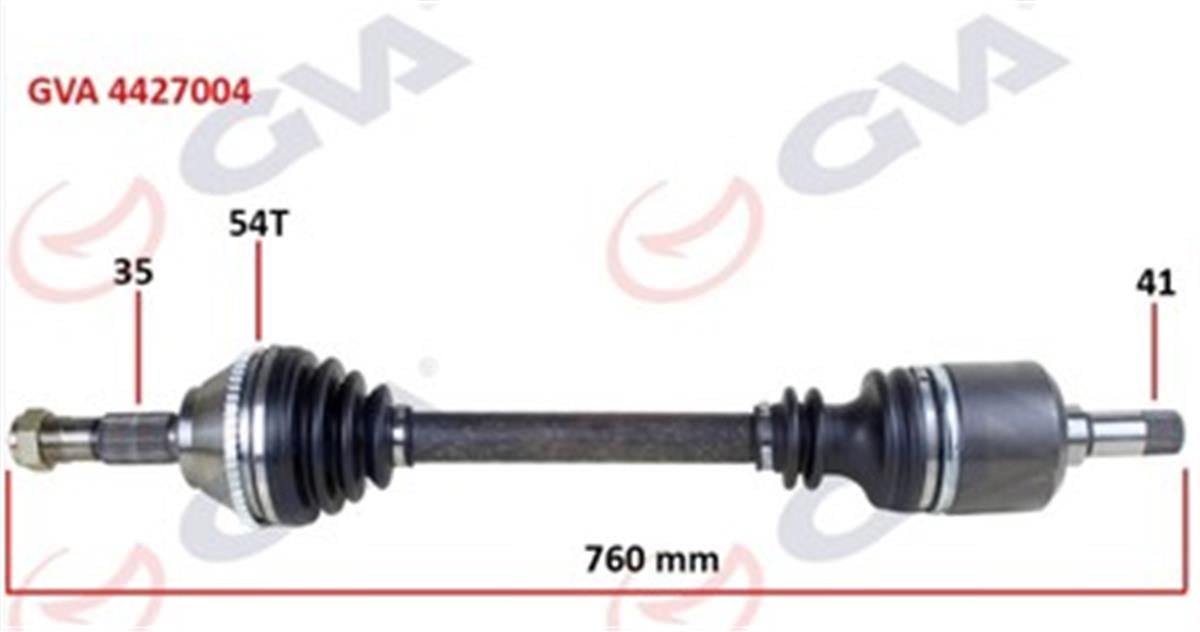 Komple Aks Sol Ducato-Boxer-Jumper 2.5 D 94-02 18Q Abs Li 54Diş 762Mm