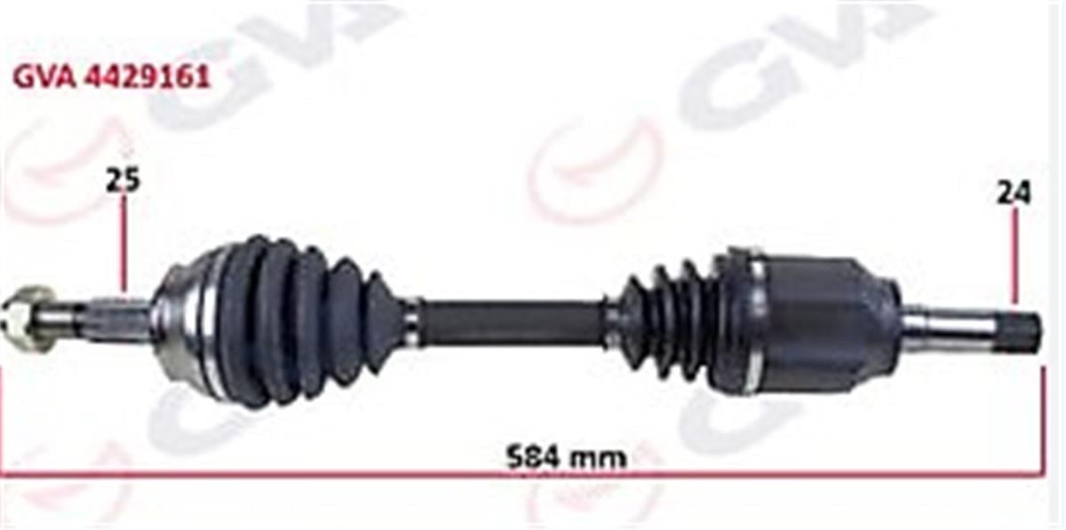 Komple Aks Sol Linea 1.3 Mtj 07- 90Hp Milsiz 584Mm