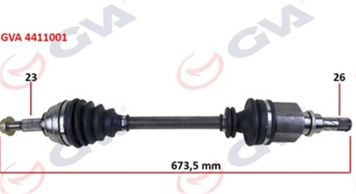 Komple Aks Sol Megane 2 1.4/1.6 16V-1.5 Dci 02-08 673Mm