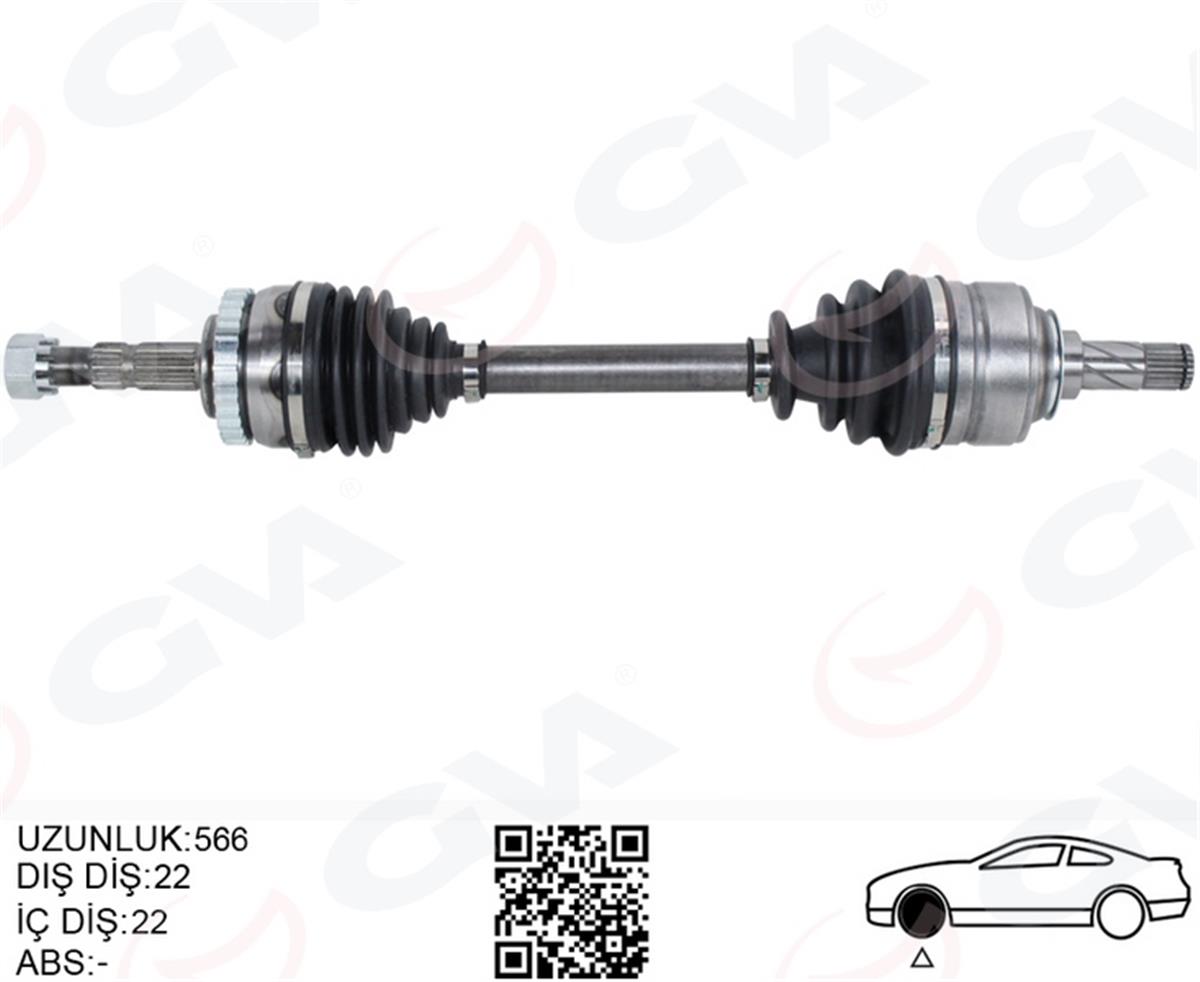 Komple Aks Sol Opel Corsa C 1.2 01-06 29Diş 566Mm