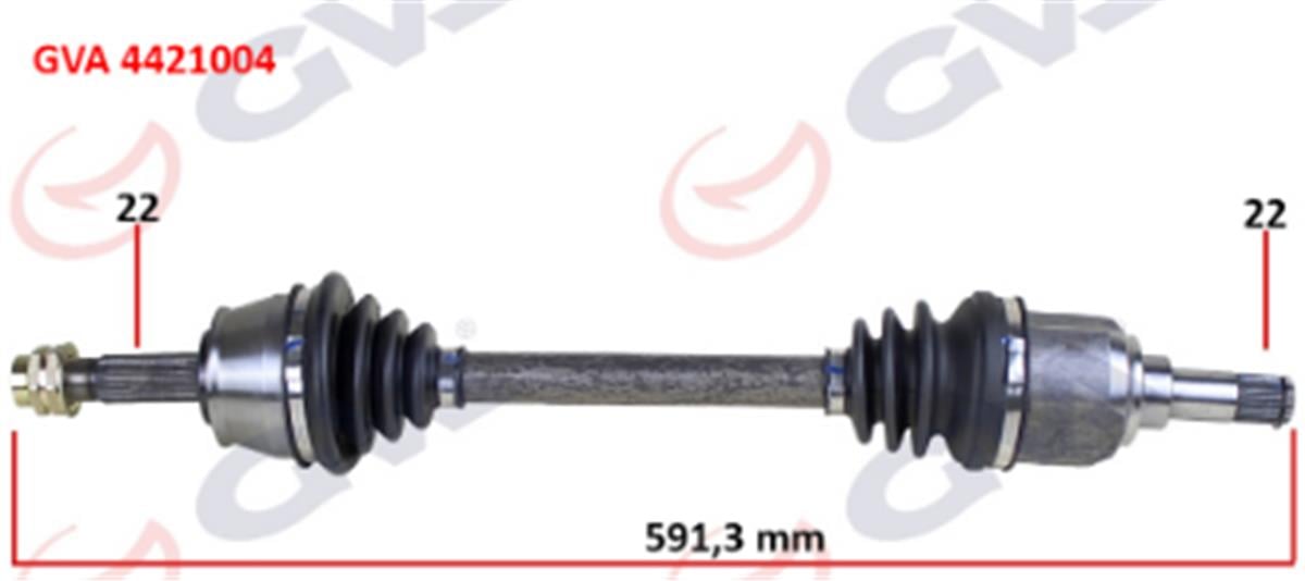 Komple Aks Sol Palio 1.2-1.4-1.6 16V Aks Lale Li 591Mm