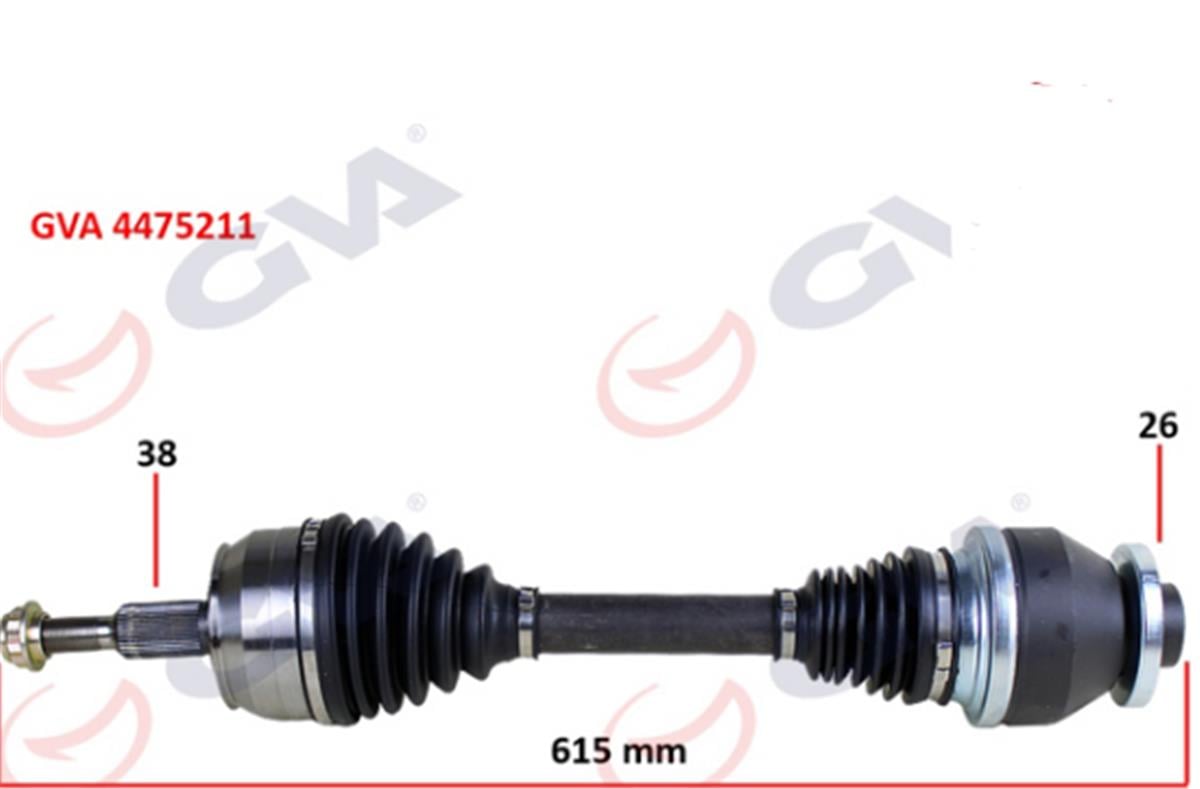 Komple Aks Sol Transporter T5 2.5 Tdi 03-11 6 Vites 615Mm